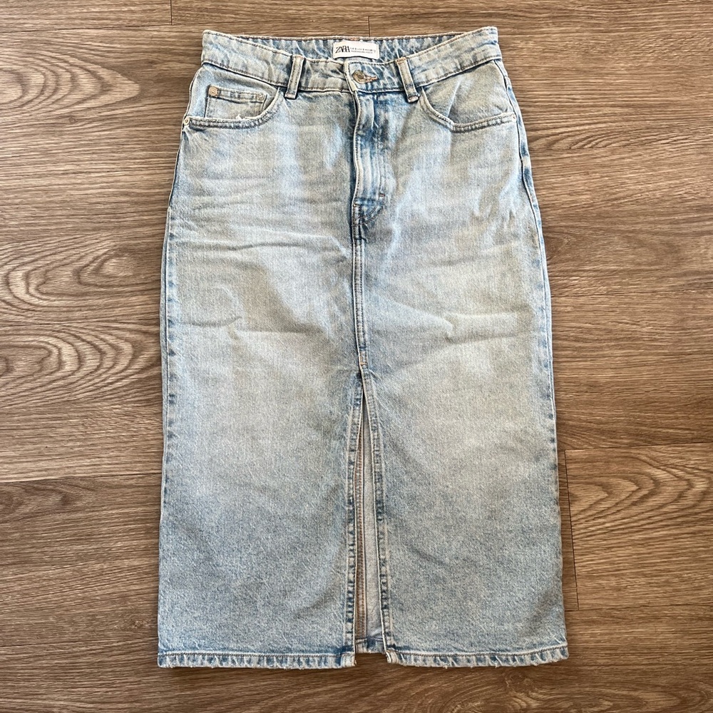 Y2K Style Light Denim Zara Skirt